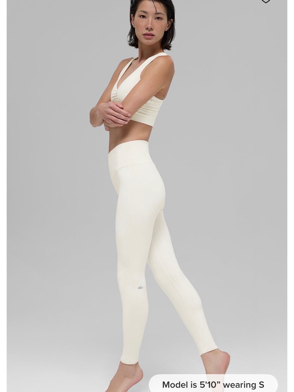 ALO Yoga Cream High-Waist Leggings